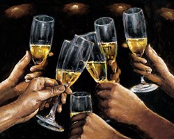 Celebration by Fabian Perez - Embellished Canvas on Board sized 16x13 inches. Available from Whitewall Galleries